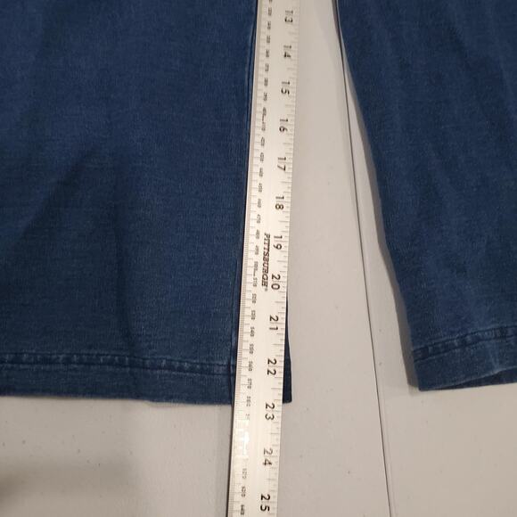 Pure Jill Indigo Pants Womens XS Blue Wide Leg Pull On Crop Soft Lounge - Picture 5 of 9